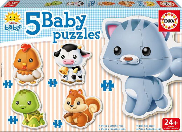 Educa Puzzle Baby Animales - Lot de 5 puzzles Educa Puzzle Baby Animales - Lot de 5 puzzles