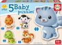 Educa Puzzle Baby Animales - Lot de 5 puzzles