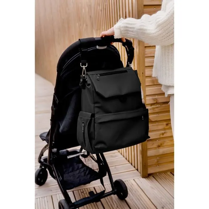 Tineo Sac à langer CASUAL Noir - Forma Mochila - Gran Capacidad de Almacenamiento - TIN3275052459510