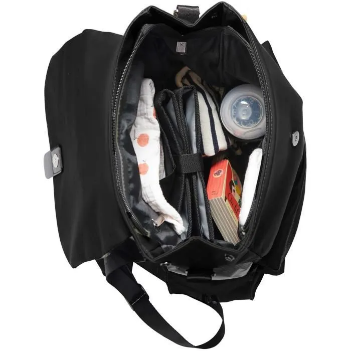 Tineo Sac à langer CASUAL Noir - Forma Mochila - Gran Capacidad de Almacenamiento - TIN3275052459510