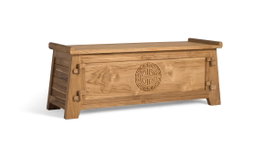 GINER Y COLOMER Coffre en bois de teca massif naturel 114 cm