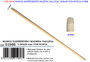 Universal Manche pour balai de voirie en bois avec filetage, Ø 2,8 x 120 cm