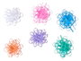Pincello Visillo 72 nœuds PVC 6 couleurs pastel 5,8 cm 19,5 x 27,5 x 7 cm (Set de 12)