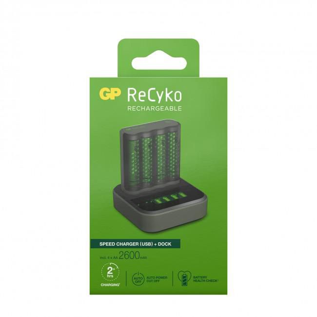 GP ReCyko Speed Charger M451 avec station de charge D451 et pile NiMH AA 2600mAh GP ReCyko Speed Charger M451 avec station de charge D451 et pile NiMH AA 2600mAh