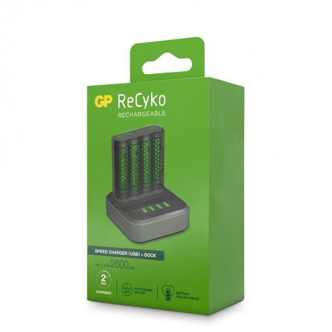 GP ReCyko Speed Charger M451 avec station de charge D451 et pile NiMH AA 2600mAh GP ReCyko Speed Charger M451 avec station de charge D451 et pile NiMH AA 2600mAh
