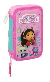 Safta Trousse double Gabby's Dollhouse Party Rose 28 pièces