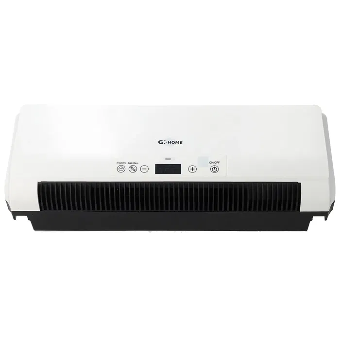 Chauffage mural PTC avec ventilateur, 1600W, Blanc, avec télécommande