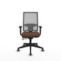 Piqueras y Crespo Chaise de Bureau Horna Gris et Brun foncé