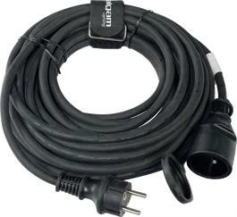 ALGAMLIGHT Rallonge électrique extérieure IP44 10 m – Noir – CE – 3x1,5 mm²