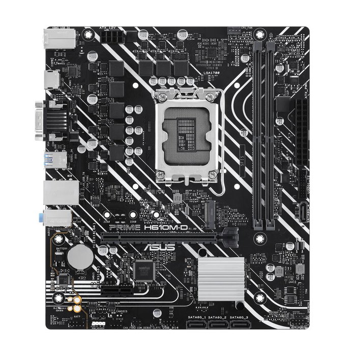 Asus Prime H610M-D LGA1700 Carte Mère Micro ATX Intel H610 DDR5, HDMI, VGA, PCIe 4.0, M.2, Gigabit LAN Asus Prime H610M-D LGA1700 Carte Mère Micro ATX Intel H610 DDR5, HDMI, VGA, PCIe 4.0, M.2, Gigabit LAN