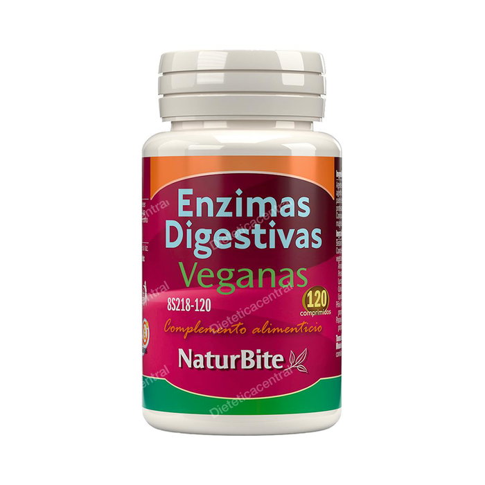 NATURBITE Enzimas Digestivas Veganas 120 comprimés NATURBITE Enzimas Digestivas Veganas 120 comprimés