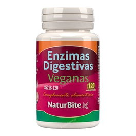 Naturbite Enzimes Digestives Vegan 120 Comprimés Absorption Nutriments