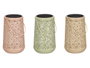 Ibergarden Lampe Solaire Lanterne Conique Losanges Assortis (Set de 12) beige, vert, rose