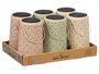 Ibergarden Lampe Solaire Lanterne Conique Losanges Assortis (Set de 12) beige, vert, rose