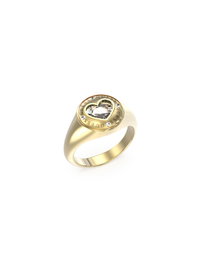 Guess Bague Rolling Hearts JUBR03352JWYG56 Dorée Taille 56