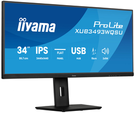 IIYAMA XUB3493WQSU-B6 - Écran PC incurvé 34 pouces QHD 3440x1440 144 Hz, 1 ms, HDR400, USB-C, HDMI - Noir
