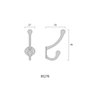 Edm Colgador doble de hierro negro 75 mm