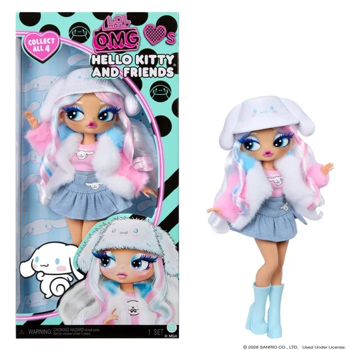 L.O.L. Surprise! O.M.G. Hello Kitty and Friends - Cinnamoroll, poupée articulée