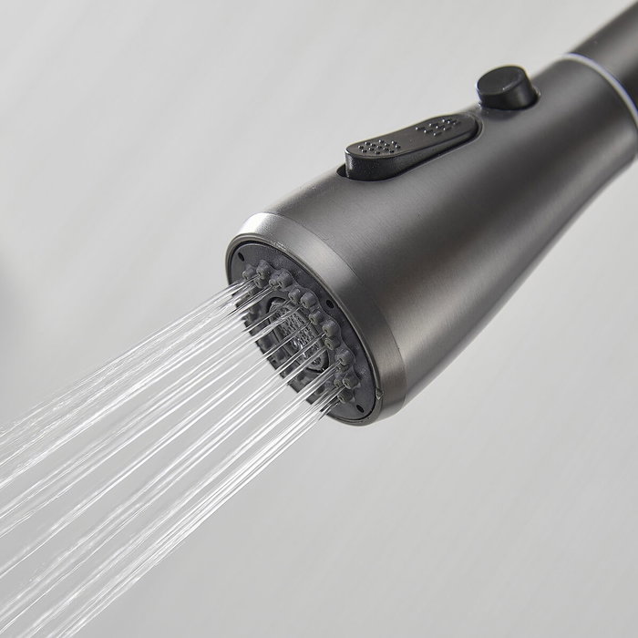 Mitigeur Fontastock Gris Acier inoxydable Céramique Forme en C