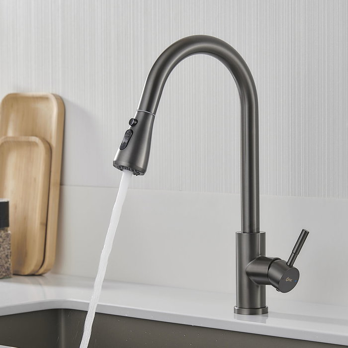 Mitigeur Fontastock Gris Acier inoxydable Céramique Forme en C