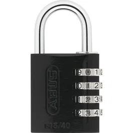 Abus Cadenas à combinaison 145/40, 4 chiffres, Aluminium noir