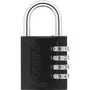 Abus Cadenas à combinaison 145/40, 4 chiffres, Aluminium noir