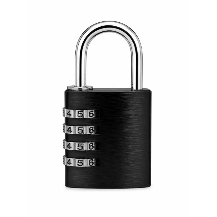 Abus Cadenas à combinaison 145/40, 4 chiffres, Aluminium noir
