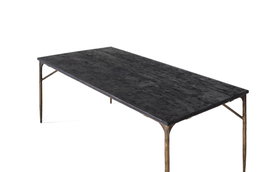 GINER Y COLOMER Table de salle à manger rectangulaire en bois massif 200cm
