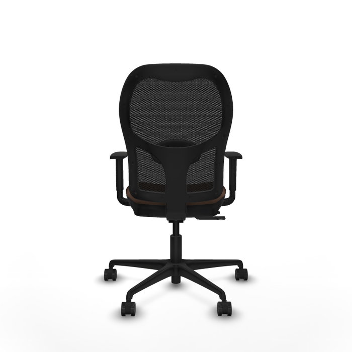 Chaise Jorquera Synchrone/Traslack tissu Marron foncé Maille Noir Base en nylon noir Accoudoir 1D Sans appui-tête Roulettes 65mm nylon Chaise Jorquera Synchrone/Traslack tissu Marron foncé Maille Noir Base en nylon noir Accoudoir 1D Sans appui-tête Roulettes 65mm nylon