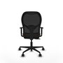 Chaise Jorquera Synchrone/Traslack tissu Marron foncé Maille Noir Base en nylon noir Accoudoir 1D Sans appui-tête Roulettes 65mm nylon