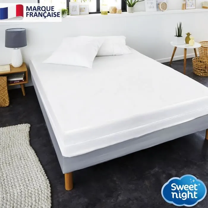 Sweet Night Housse complète pour matelas anti-acariens et anti-punaises de lit, 180 x 200 cm, Blanc