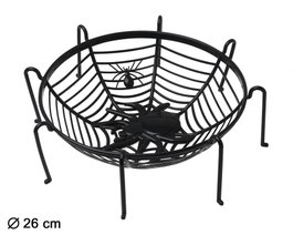 Atosa Centre de table arachnide noir 26 cm pour Halloween