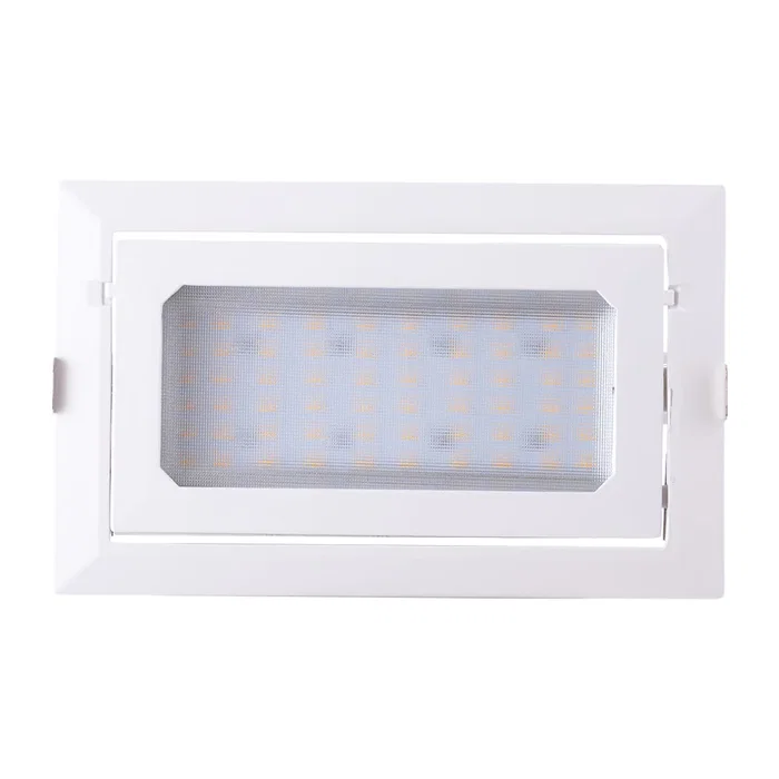Downlight LED Rectangulaire Orientable 30W 5000Lm 2700K Blanco Cálido