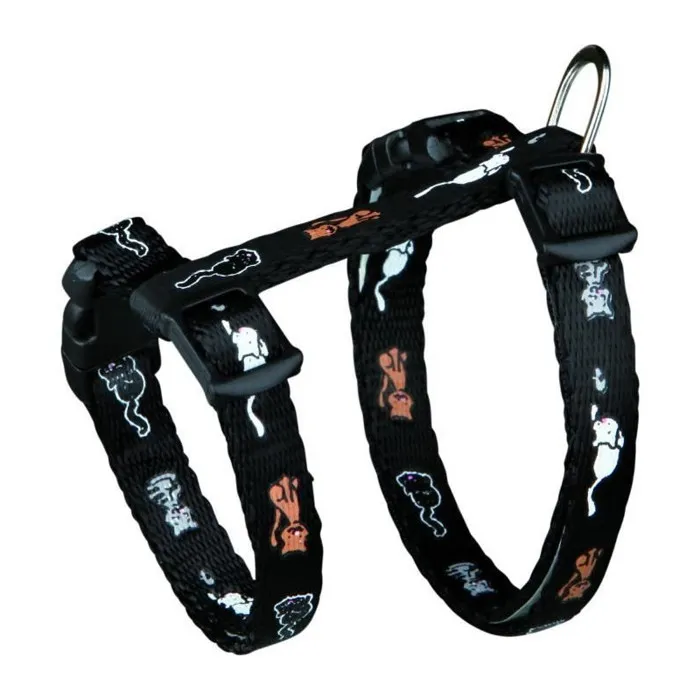 Trixie - Harnais pour chaton en nylon ajustable 21-34 cm, clips de sécurité, plusieurs couleurs, idéal pour petits chats Trixie - Harnais pour chaton en nylon ajustable 21-34 cm, clips de sécurité, plusieurs couleurs, idéal pour petits chats