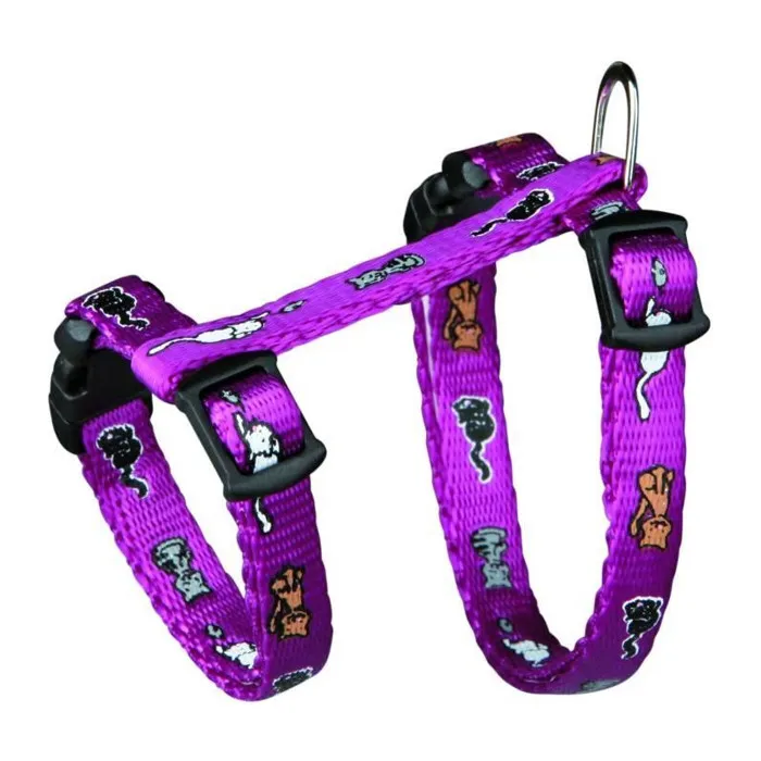 Trixie - Harnais pour chaton en nylon ajustable 21-34 cm, clips de sécurité, plusieurs couleurs, idéal pour petits chats Trixie - Harnais pour chaton en nylon ajustable 21-34 cm, clips de sécurité, plusieurs couleurs, idéal pour petits chats