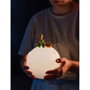 ERIK Lampe 3D Le Petit Prince en forme de Lune, éclairage chaud, contrôle par bouton, en PVC, alimentation par 3 piles AAA ou câble USB-C inclus