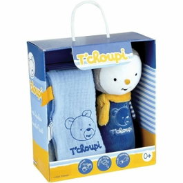 Jemini Coffret Naissance T'choupi avec Doudou et Peluche Hochet Bleu