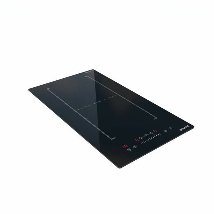 Oceanic Domino induction encastrable avec 2 foyers et zone flexible, Noir