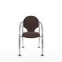 Piqueras Y Crespo Hellín Chaise de Bureau Fixe en Similicuir Marron Foncé
