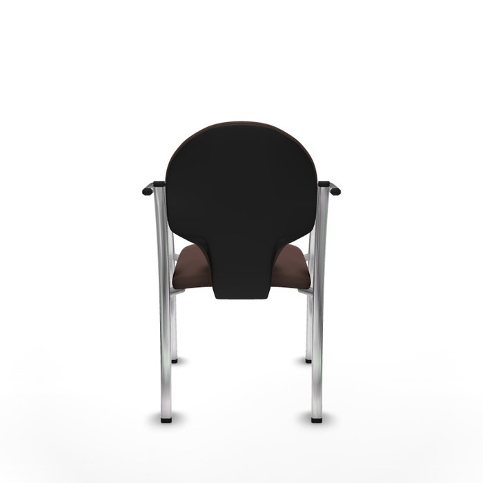 Piqueras Y Crespo Hellín Chaise de Bureau Fixe en Similicuir Marron Foncé
