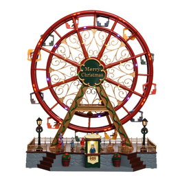 Lumineo Noria de Noël avec Mouvement et LED 37 x 21 x 45 cm