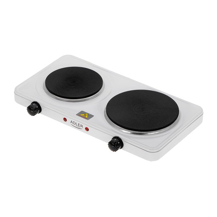 Adler Cuisinière électrique 2 feux 2500 W Blanche 46 x 26,5 x 7 cm Adler Cuisinière électrique 2 feux 2500 W Blanche 46 x 26,5 x 7 cm