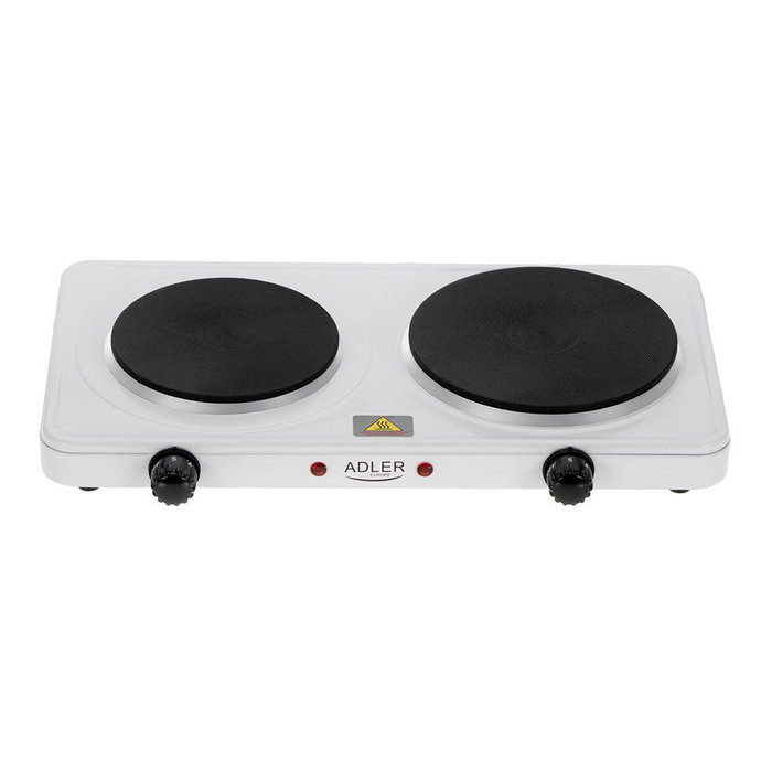 Adler Cuisinière électrique 2 feux 2500 W Blanche 46 x 26,5 x 7 cm Adler Cuisinière électrique 2 feux 2500 W Blanche 46 x 26,5 x 7 cm