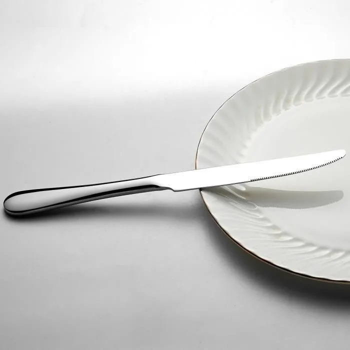 ARTHUR MARTIN - AM2202 - Ensemble de couverts 24 pieces en acier inoxydable, finition miroir poli avec manches mats - 6 couteaux, 6 fourchettes, 6 cuilleres