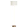 BigBuy Home Lampadaire Blanc et Doré en Métal et Tissu