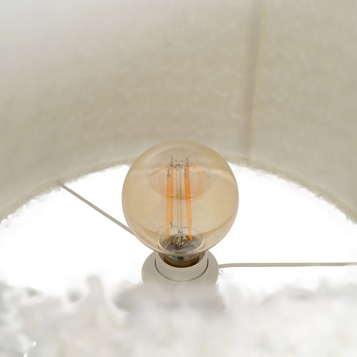 BigBuy Home Lampadaire Blanc et Doré en Métal et Tissu BigBuy Home Lampadaire Blanc et Doré en Métal et Tissu