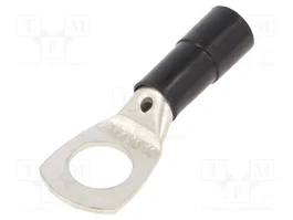 BM GROUP Connecteur à anneau tubulaire isolé noir 10mm² M10