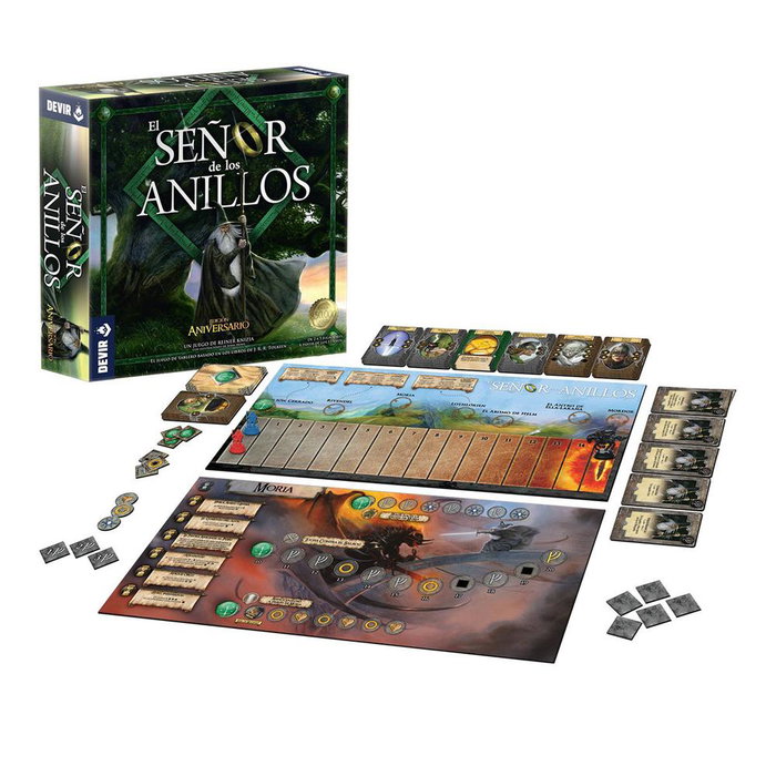 Devir Jeu de Société Le Seigneur des Anneaux Édition Anniversaire – Jeu Coopératif pour 5 Joueurs Devir Jeu de Société Le Seigneur des Anneaux Édition Anniversaire – Jeu Coopératif pour 5 Joueurs