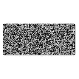 Smooth Tapis de Souris Gaming Keith Haring - 80x35 cm - Surface Textile Imperméable Haute Densité - Base Caoutchouc Antidérapante