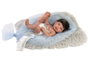 Llorens - Poupée nouveau-né Nico avec coussin gris 40 cm - Jouet en peluche pour enfants dès 3 ans - Version espagnole